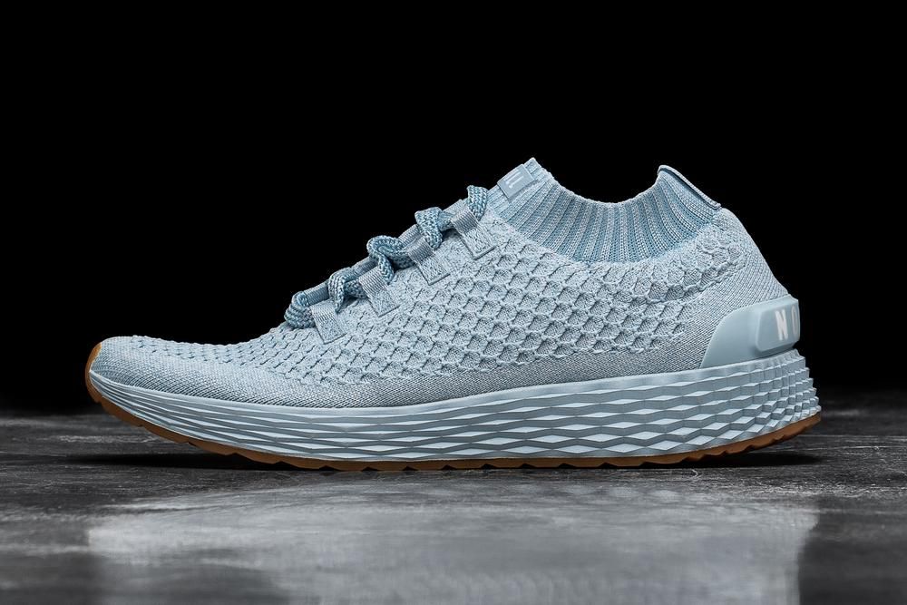 NOBULL Men's Ice Knit Running Shoes - Ice Blue - Ireland (1038FIRUN)